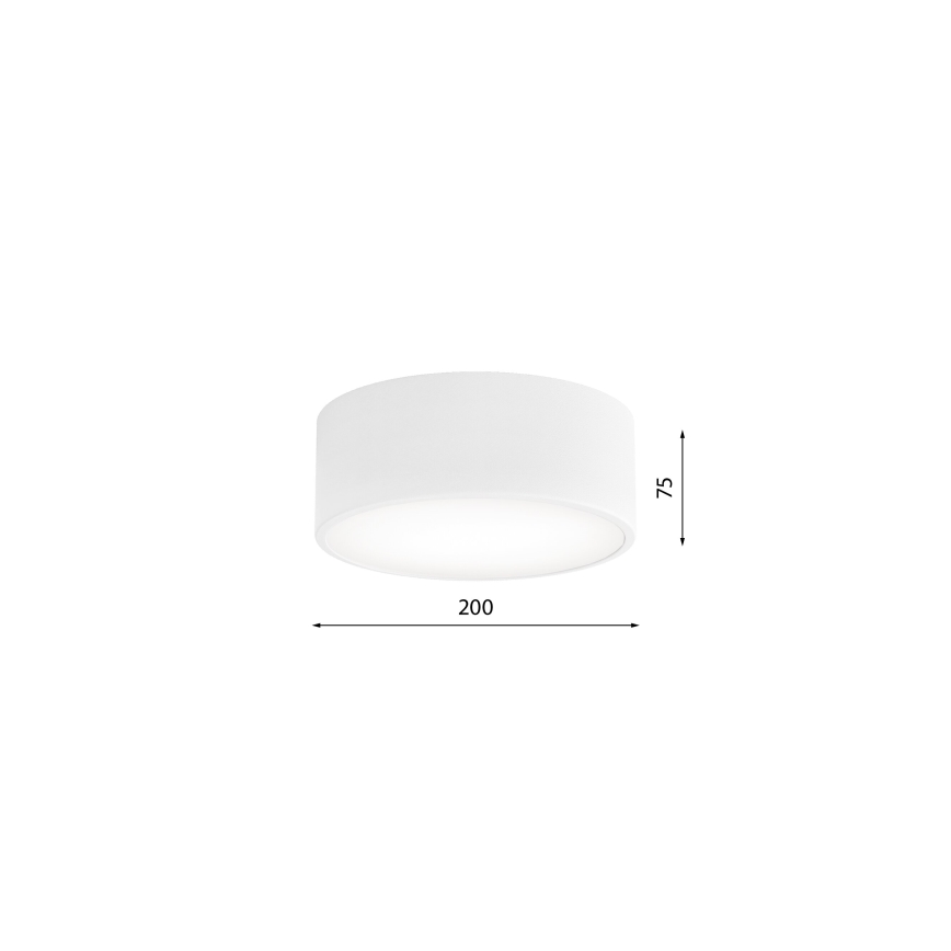Loftlampe til badeværelse CLEO 1xE27/24W/230V diameter 20 cm hvid IP54