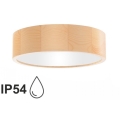 Loftlampe til badeværelse CLEO 2xE27/24W/230V IP54 diameter 27,5 cm fyrretræ