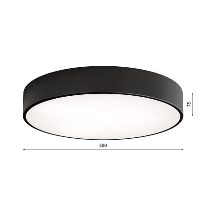 Loftlampe til badeværelse CLEO 4xE27/24W/230V diameter 50 cm sort IP54