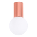 Loftlampe til badeværelse HALO 1xG9/8W/230V diameter 12 cm IP44 lyserød