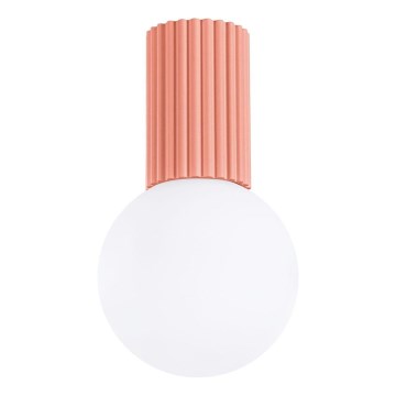 Loftlampe til badeværelse HALO 1xG9/8W/230V diameter 12 cm IP44 lyserød