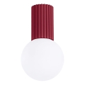 Loftlampe til badeværelse HALO 1xG9/8W/230V diameter 12 cm IP44 rød