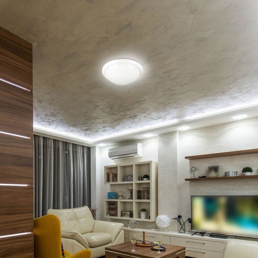 Loftlampe til badeværelse med sensor 1xE27/60W/230V IP44 ø 29,6 cm