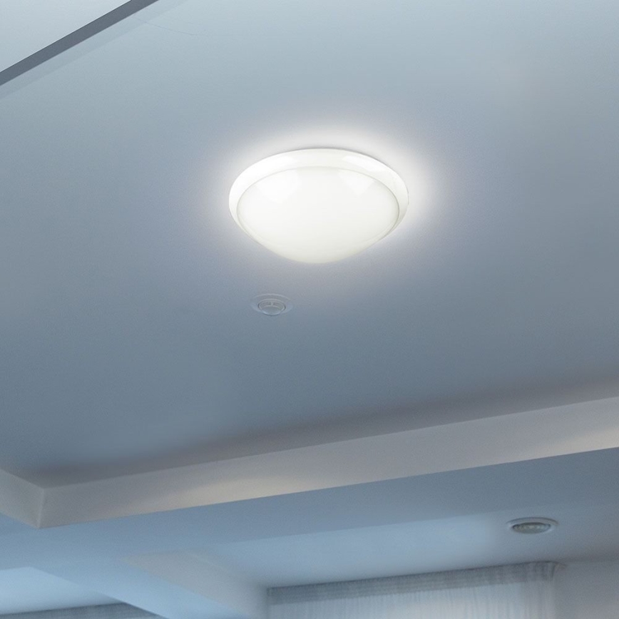 Loftlampe til badeværelse med sensor 1xE27/60W/230V IP44 ø 29,6 cm