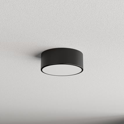 Loftlampe til badeværelse med sensor CLEO, 1xE27/24W/230V, Ø20 cm, IP54, sort