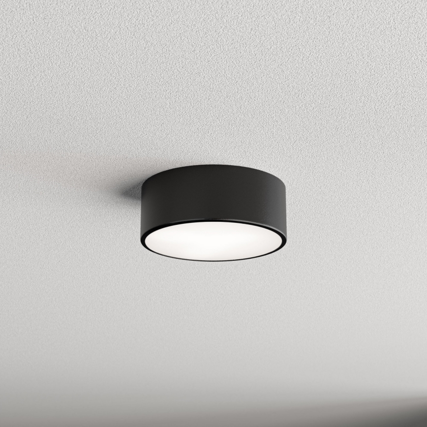Loftlampe til badeværelse med sensor CLEO, 1xE27/24W/230V, Ø20 cm, IP54, sort