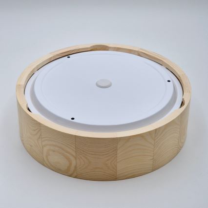 Loftlampe til badeværelse NATURAL 2xE27/15W/230V IP54 fyrretræ ø 27 cm