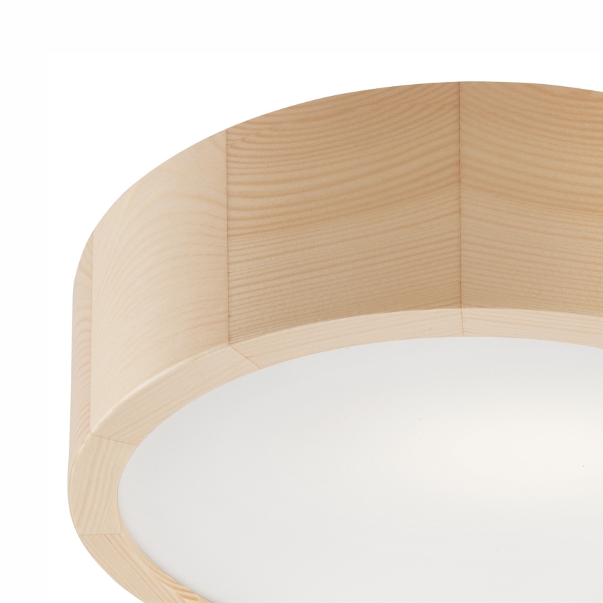 Loftlampe til badeværelse NATURAL 2xE27/15W/230V IP54 fyrretræ ø 27 cm