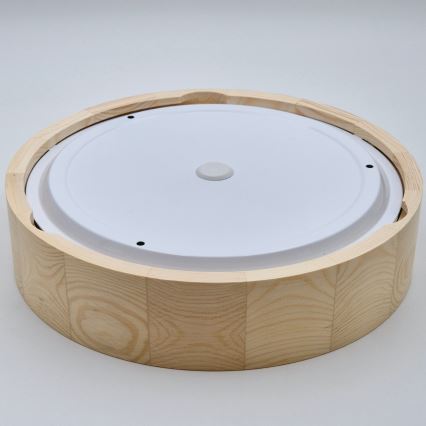 Loftlampe til badeværelse NATURAL 3xE27/15W/230V IP54 fyrretræ ø 37 cm - FSC certificeret