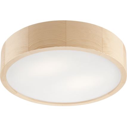 Loftlampe til badeværelse NATURAL 3xE27/15W/230V IP54 fyrretræ ø 37 cm - FSC certificeret