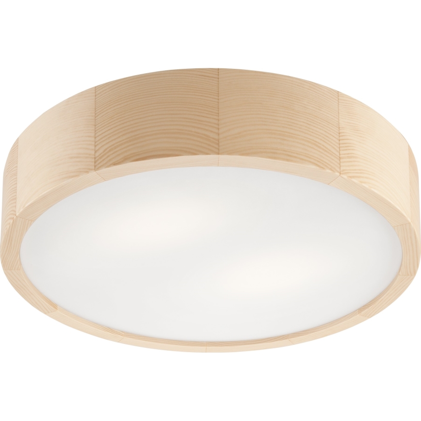 Loftlampe til badeværelse NATURAL 3xE27/15W/230V IP54 fyrretræ ø 37 cm - FSC certificeret