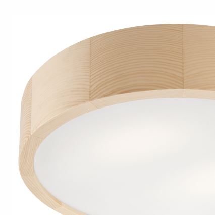 Loftlampe til badeværelse NATURAL 3xE27/15W/230V IP54 fyrretræ ø 37 cm - FSC certificeret