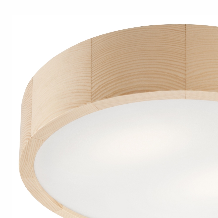 Loftlampe til badeværelse NATURAL 3xE27/15W/230V IP54 fyrretræ ø 37 cm - FSC certificeret