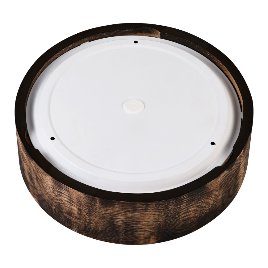 Loftlampe til badeværelse OAK SMOKY 2xE27/15W/230V IP54 ø 27,5 cm eg/brun
