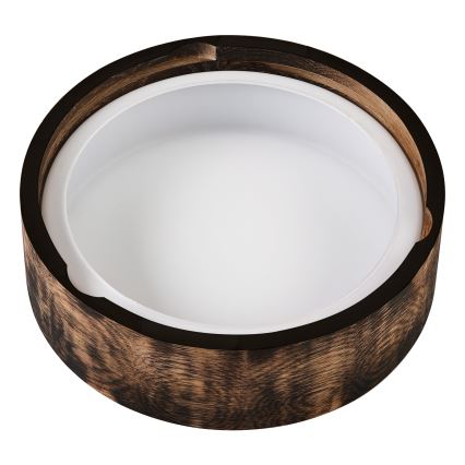 Loftlampe til badeværelse OAK SMOKY 2xE27/15W/230V IP54 ø 27,5 cm eg/brun