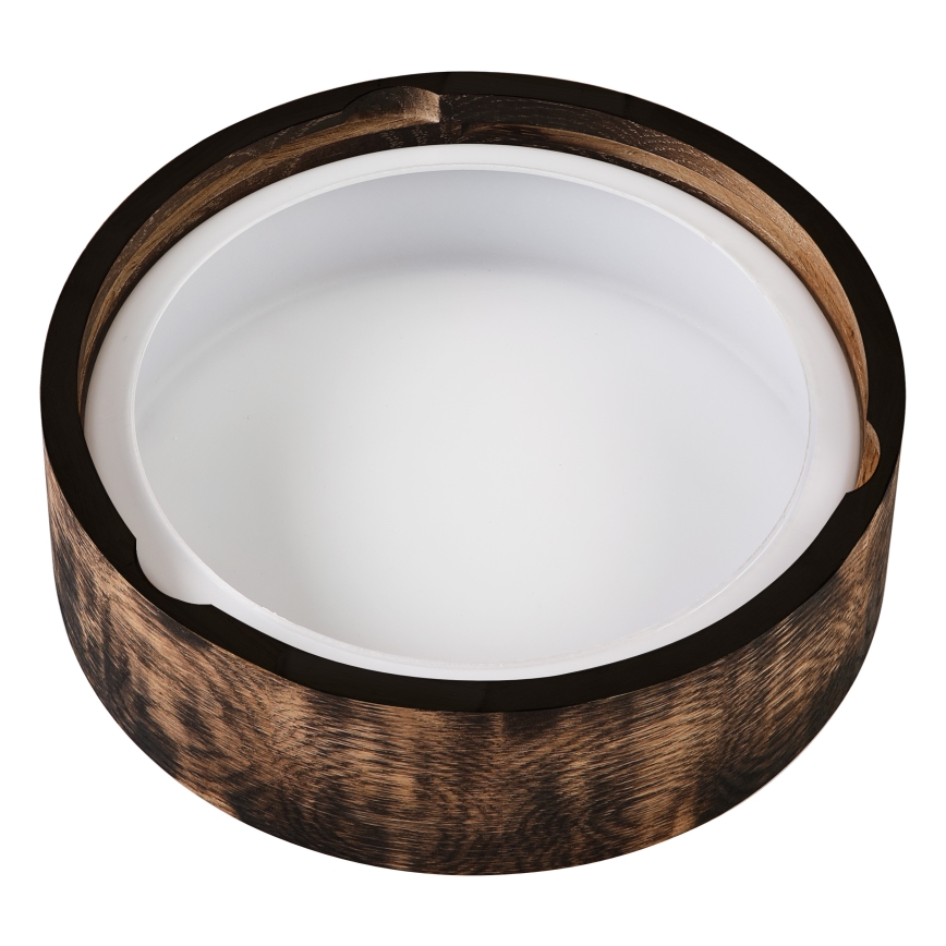 Loftlampe til badeværelse OAK SMOKY 2xE27/15W/230V IP54 ø 27,5 cm eg/brun