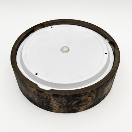 Loftlampe til badeværelse OAK SMOKY 2xE27/15W/230V IP54 ø 27,5 cm eg/brun