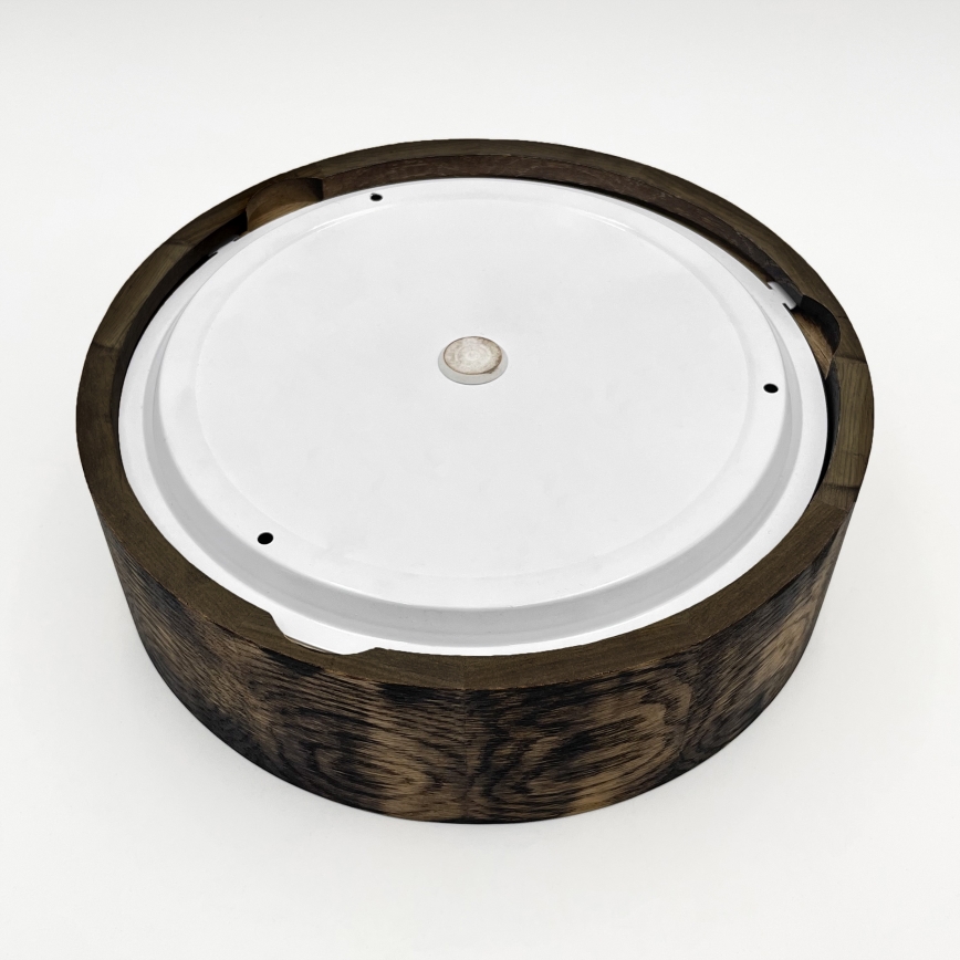 Loftlampe til badeværelse OAK SMOKY 2xE27/15W/230V IP54 ø 27,5 cm eg/brun