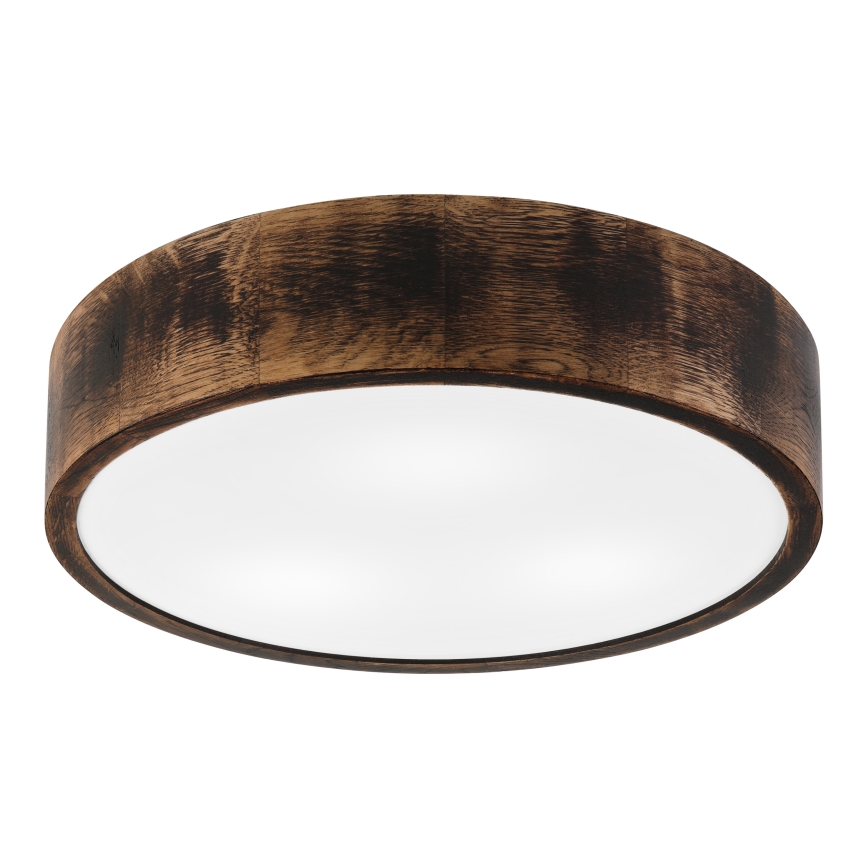 Loftlampe til badeværelse OAK SMOKY 3xE27/15W/230V IP54 ø 37,5 cm eg/brun