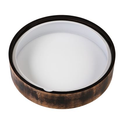 Loftlampe til badeværelse OAK SMOKY 3xE27/15W/230V IP54 ø 37,5 cm eg/brun