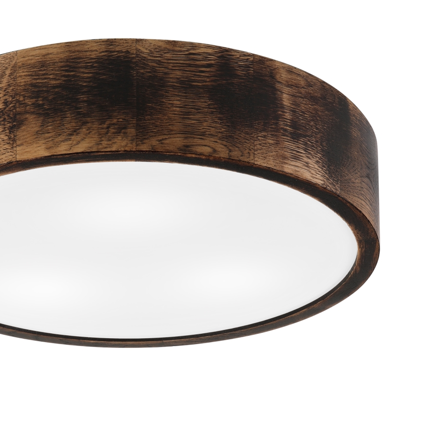 Loftlampe til badeværelse OAK SMOKY 3xE27/15W/230V IP54 ø 37,5 cm eg/brun