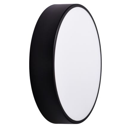 Loftlampe til badeværelset med sensor CLEO, 3x E27/24W/230V, Ø 40 cm, sort, IP54