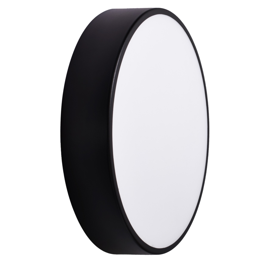 Loftlampe til badeværelset med sensor CLEO, 3x E27/24W/230V, Ø 40 cm, sort, IP54