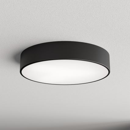 Loftlampe til badeværelset med sensor CLEO, 3x E27/24W/230V, Ø 40 cm, sort, IP54