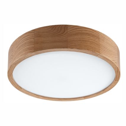 Loftlampe til badeværelset OAK 3xE27/15W/230V, egetræ, Ø 37 cm, IP54