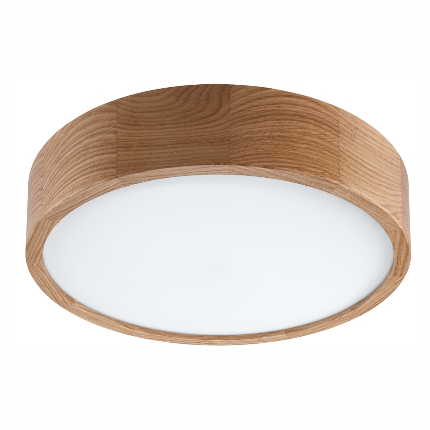Loftlampe til badeværelset OAK 3xE27/15W/230V, egetræ, Ø 37 cm, IP54