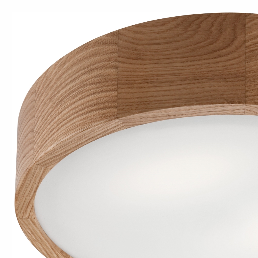 Loftlampe til badeværelset OAK 3xE27/15W/230V, egetræ, Ø 37 cm, IP54