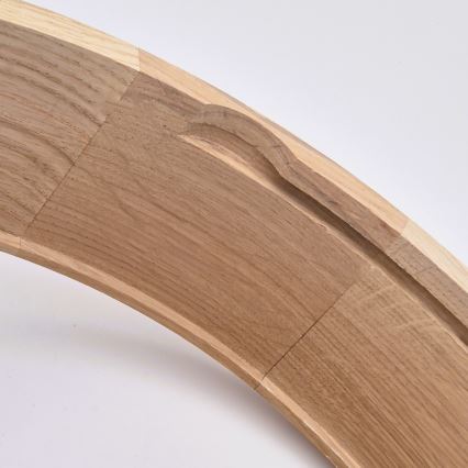 Loftlampe til badeværelset OAK 3xE27/15W/230V, egetræ, Ø 37 cm, IP54