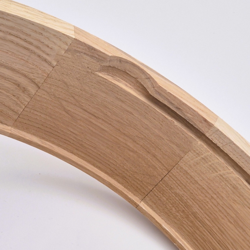 Loftlampe til badeværelset OAK 3xE27/15W/230V, egetræ, Ø 37 cm, IP54