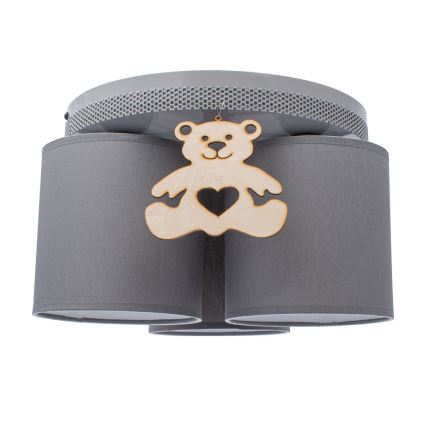 Loftlampe til børn BEAR 3xE27/60W/230V