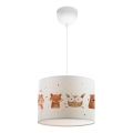 Loftlampe til børn CANDY 1xE27/40W/230V hvid/brun