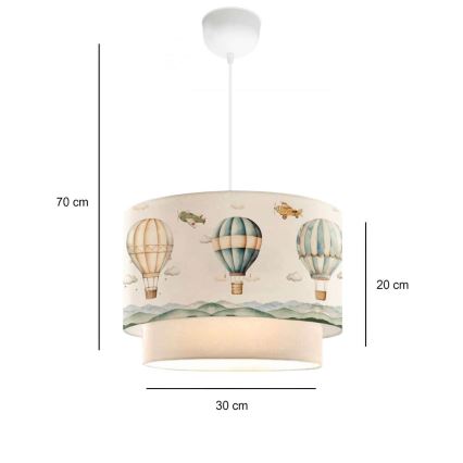 Loftlampe til børn CANDY 1xE27/40W/230V hvid/flerfarvet