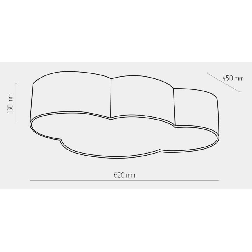 Loftlampe til børn CLOUD 4xE27/15W/230V hvid