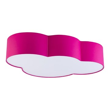 Loftlampe til børn CLOUD 4xE27/15W/230V pink