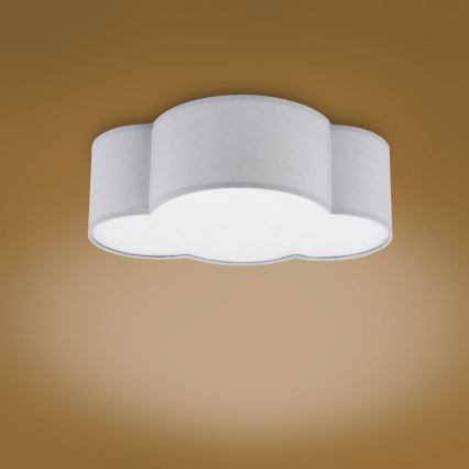 Loftlampe til børn CLOUD MINI 2xE27/15W/230V grå