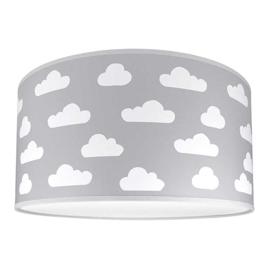 Loftlampe til børn CLOUDS GREY 2xE27/60W/230V grå