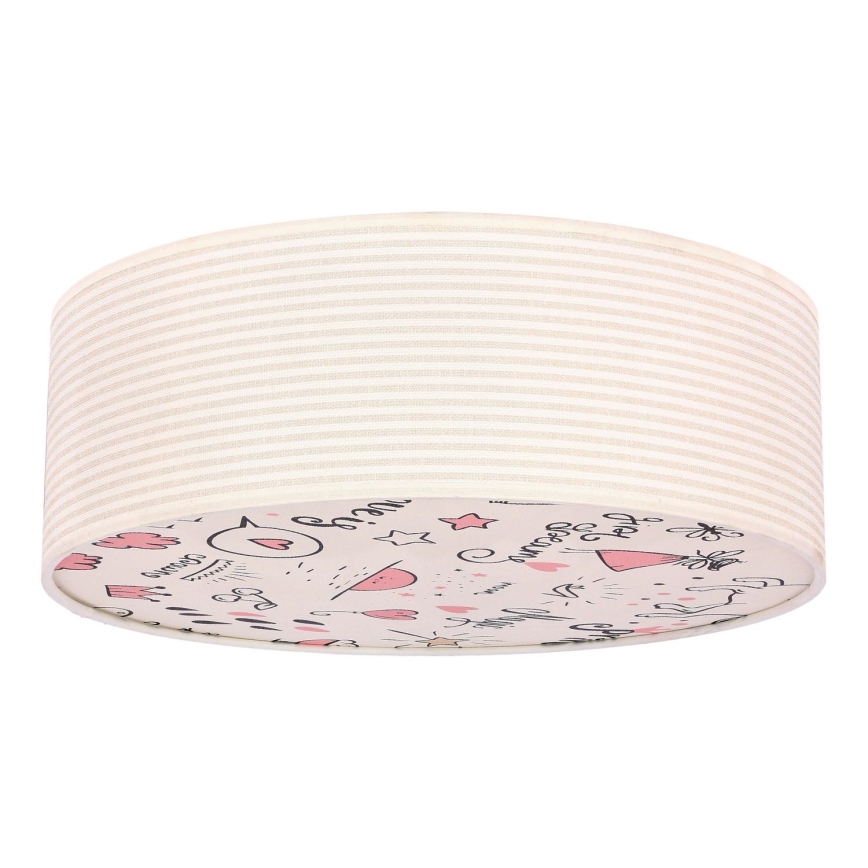 Loftlampe til børn KIDDY 2xE27/40W/230V beige/lyserød