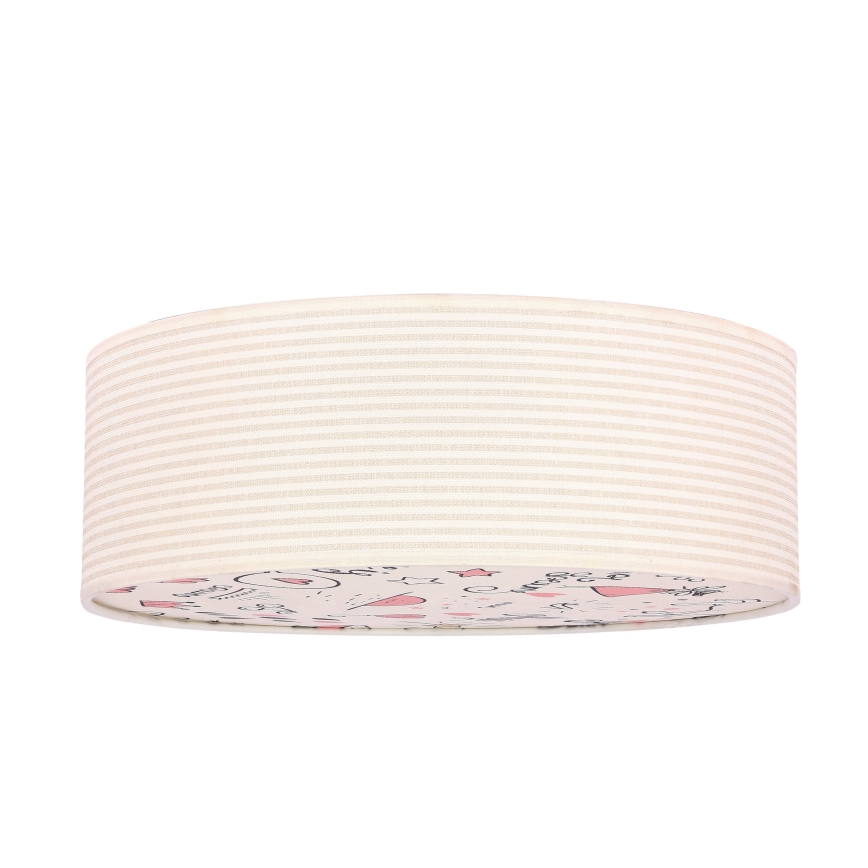 Loftlampe til børn KIDDY 2xE27/40W/230V beige/lyserød