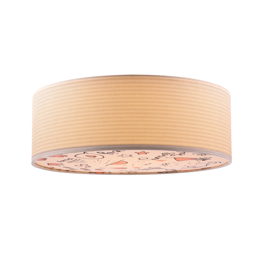 Loftlampe til børn KIDDY 2xE27/40W/230V beige/lyserød