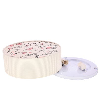 Loftlampe til børn KIDDY 2xE27/40W/230V beige/lyserød