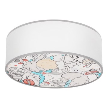 Loftlampe til børn KIDDY 2xE27/40W/230V hvid/beige