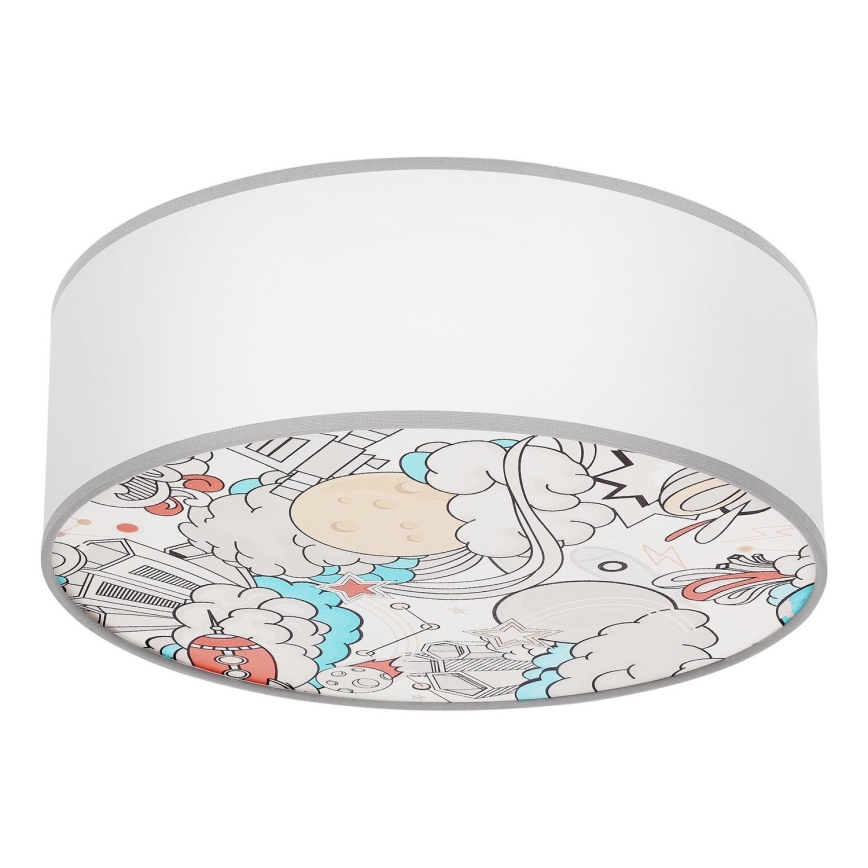 Loftlampe til børn KIDDY 2xE27/40W/230V hvid/beige