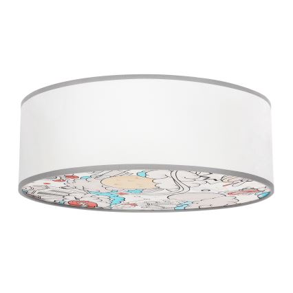 Loftlampe til børn KIDDY 2xE27/40W/230V hvid/beige