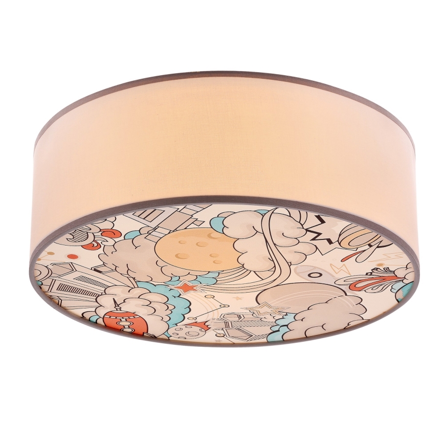 Loftlampe til børn KIDDY 2xE27/40W/230V hvid/beige