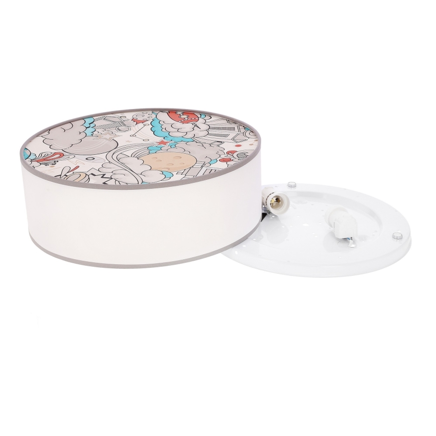 Loftlampe til børn KIDDY 2xE27/40W/230V hvid/beige