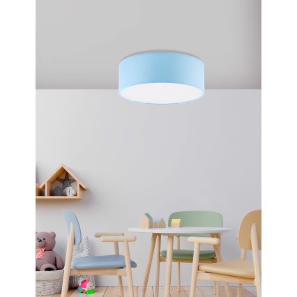 Loftlampe til børn RONDO KIDS 4xE27/15W/230V blå